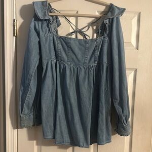 Free People Denim babydoll dress/tunic